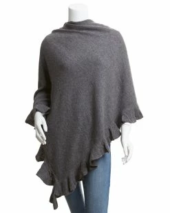 Cheapest 🥰 Hannah Rose Ruffle Cashmere Topper 👩 Women Scarves & Wraps 🤩