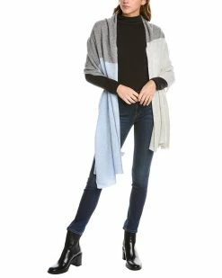 Cheapest ⭐ Hannah Rose Colorblocked Luxe Cashmere Travel Wrap 👩 Women Scarves & Wraps 🥰