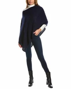 Buy 😍 Hannah Rose Cable Cashmere Topper 👩 Women Scarves & Wraps 🌟