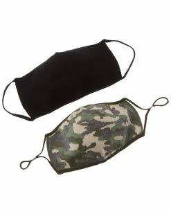 Budget ✨ Hannah Rose Set Of 2 Cashmere-Blend Face Masks 👩 Women 😍