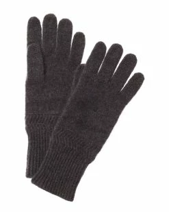 Coupon ✨ Hannah Rose Herringbone Trim Cashmere Gloves 👩 Women 🔔