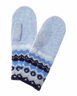 Hot Sale 🎁 Hannah Rose Fairisle Cashmere Mittens 👩 Women Gloves ⌛