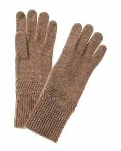 Cheapest 🌟 Hannah Rose Herringbone Trim Cashmere Gloves 👩 Women 😉