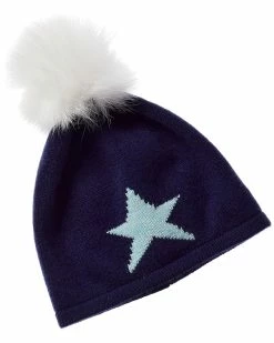 Discount ⭐ Hannah Rose Star Cashmere Hat 👩 Women Hats ❤️