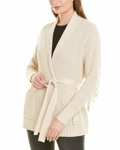 Outlet 🛒 Hannah Rose Flat Fringe Cashmere-Blend Cardigan 👩 Women Sweaters & Knits 🥰