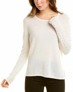 Budget ✨ Hannah Rose Pearl Sleeve Cashmere Pullover 👩 Women Sweaters & Knits 🎁