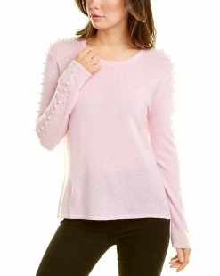 Best Pirce 🥰 Hannah Rose Pearl Sleeve Cashmere Pullover 👩 Women Sweaters & Knits 🤩
