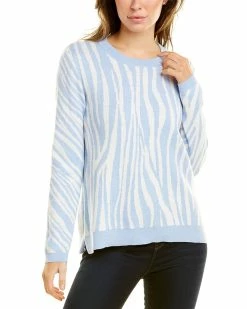 Cheap ❤️ Hannah Rose Zebra Cashmere-Blend Pullover 👩 Women Sweaters & Knits 🔔