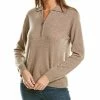 Deals 🌟 Hannah Rose 1/4-Zip Wool & Cashmere-Blend Sweater 👩 Women Sweaters & Knits 🥰