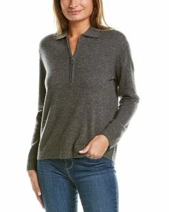 Hot Sale 🎁 Hannah Rose 1/4-Zip Wool & Cashmere-Blend Sweater 👩 Women Sweaters & Knits 🤩