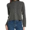 Hot Sale ⭐ Hannah Rose Ella Crop Cable Wool & Cashmere-Blend Sweater 👩 Women Sweaters & Knits 👏