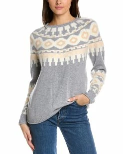 New 👏 Hannah Rose Maya Fairisle Wool, Angora & Cashmere-Blend Sweater 👩 Women Sweaters & Knits 🎉