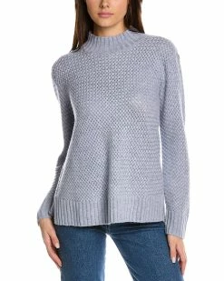 Hot Sale 🔥 Hannah Rose Basket Weave Wool & Cashmere-Blend Pullover 👩 Women Sweaters & Knits ⌛
