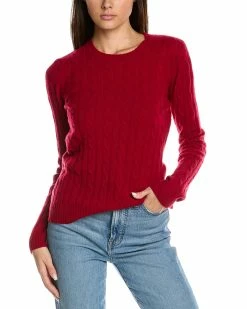 Buy 😉 Hannah Rose Breezy Cable Cashmere Sweater 👩 Women Sweaters & Knits ⭐