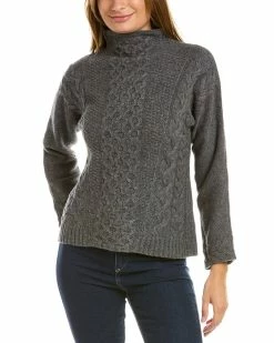 Buy 😉 Hannah Rose Nell Cable Wool & Cashmere-Blend Sweater 👩 Women Sweaters & Knits 🔔