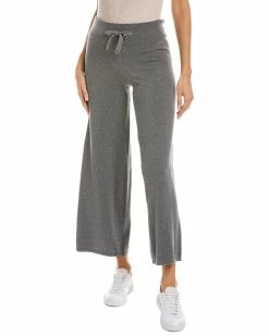 Best Pirce 🔥 Hannah Rose Amelia Wide Leg Cashmere-Blend Pant 👩 Women Pants 🎉