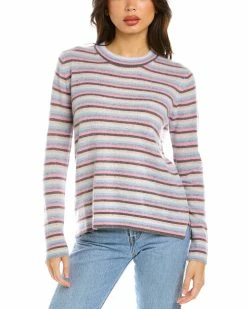 Brand new 😍 Hannah Rose Stripe Cashmere Sweater 👩 Women Sweaters & Knits 🔥
