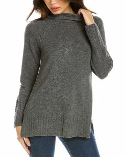 Best Sale 🎉 Hannah Rose Turtleneck Cable Wool & Cashmere-Blend Sweater 👩 Women Sweaters & Knits 🌟