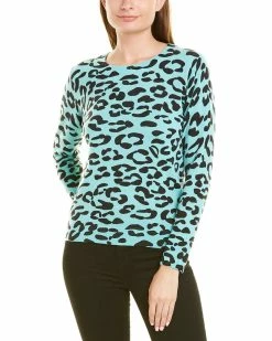 Brand new 🥰 Hannah Rose Relaxed Leopard Cashmere Sweater 👩 Women Sweaters & Knits 😉