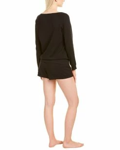 Top 10 🔥 Hannah Rose 2pc Cashmere-Blend Top & Shorts Set 👩 Women Activewear & Loungewear 🛒 -Hannah Rose shop 1412906290 RLLZ black 2